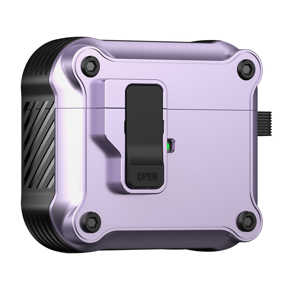 Protective Case for Apple AirPods 3 Case TWS Earbuds TPU PC Cover with Auto Opening Lock and Carabiner Protective Case for Apple AirPods 3 Case TWS Earbuds TPU PC Cover with Auto Opening Lock and Carabiner